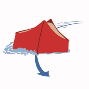 Bow Pinning Wave (illustration by Paul Mason)